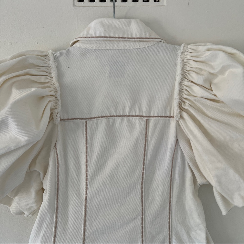 AJE Reclaim Denim Mini Dress Ivory • Size 10 • RRP $395 - Picture 12 of 16